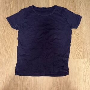 Brandy Melville/John Galt Baby Tee Navy Blue